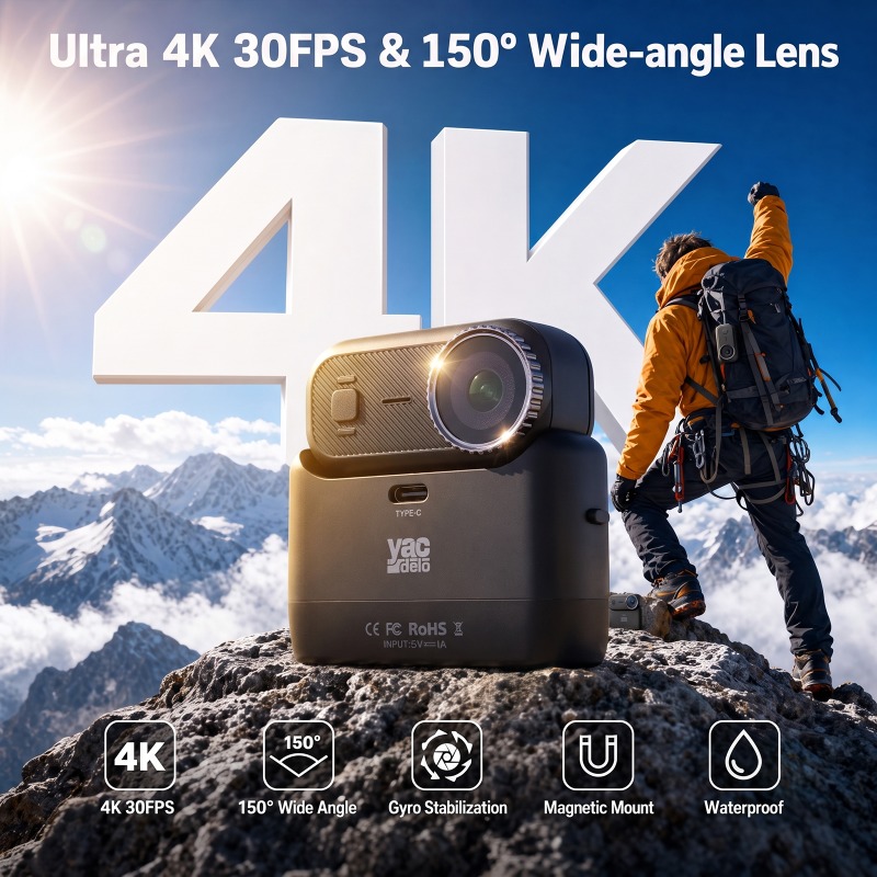 Car Accessories Online - APEX Action 4K Kamera Mini POV
