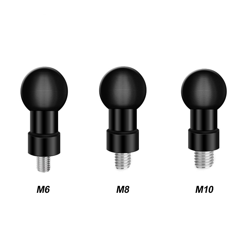 Car Accessories Online - Aluminium 17mm Kugelkopfadapter für M6 M8