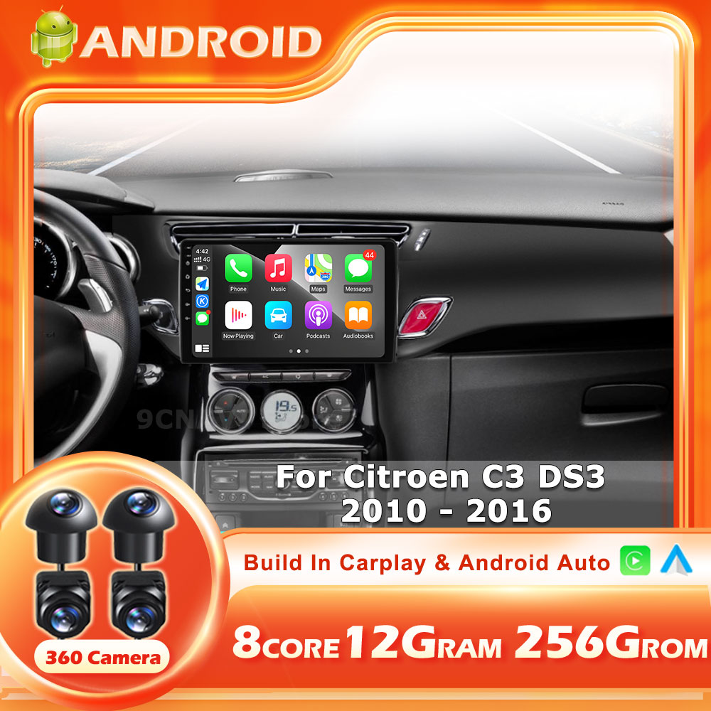 Car Accessories Online - Android 16 Auto-Carplay-Bildschirm für Citroen C3