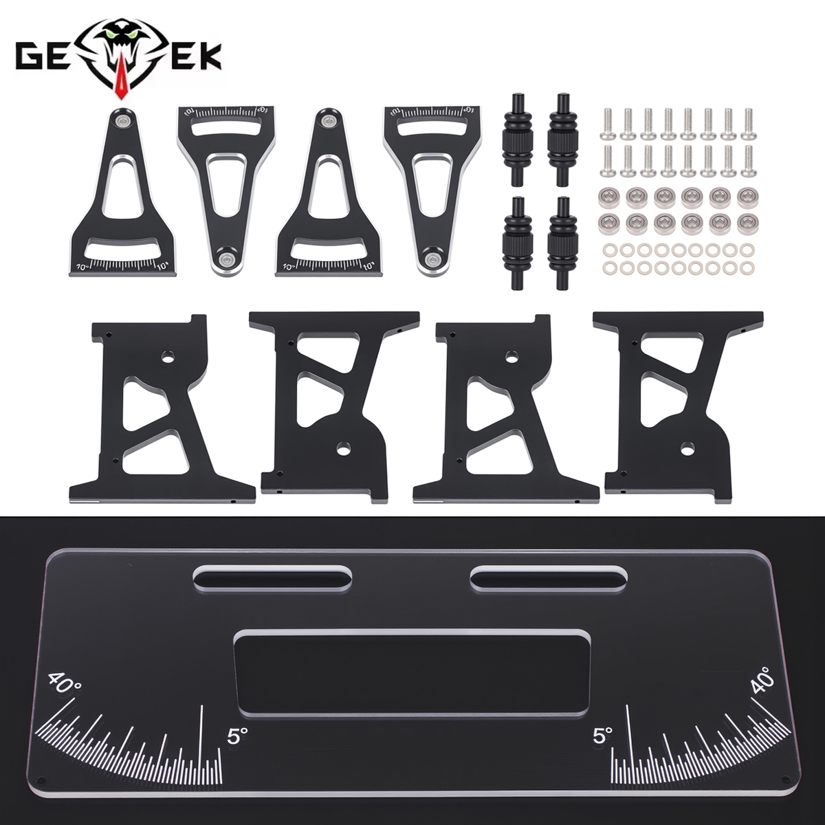 Car Accessories Online - On-Road-Aluminium-Chassis-Setup-System-Set für 1/24 LOSI Micro-B 1/28