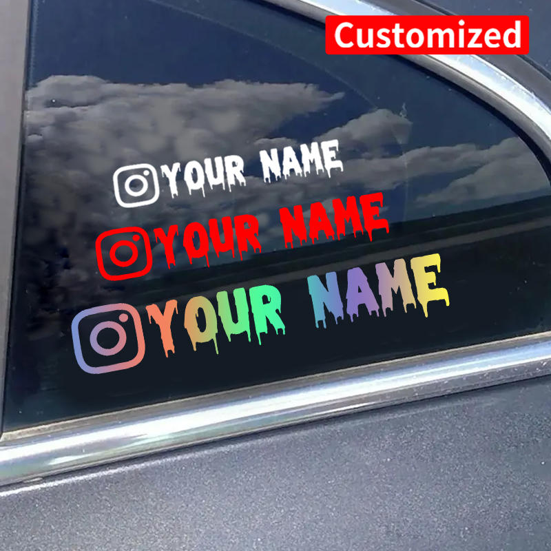 Car Accessories Name - 1 Stück Benutzerdefinierter Blut-Design Instagram Motorrad-Aufkleber,