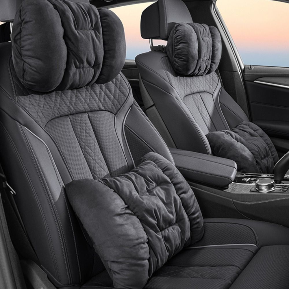 Car Accessories For Winter - Autositz Nackenstütze Kissen Winter Plüsch Auto