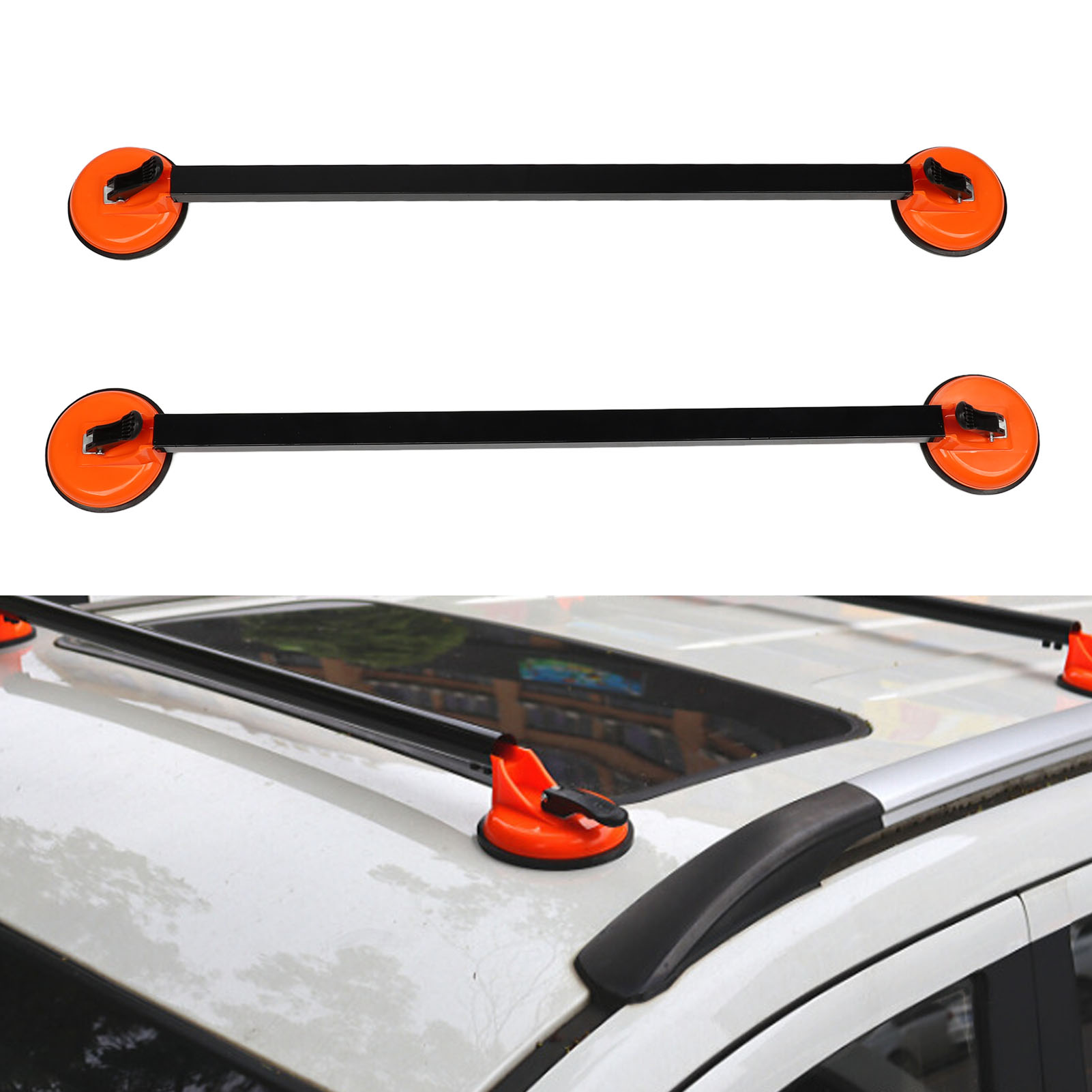 Car Roof Rack Cross Bar - Auto-Dachgepäckträger, stabile Fixierung, 36,22 Zoll, Saugnapfhalterung,