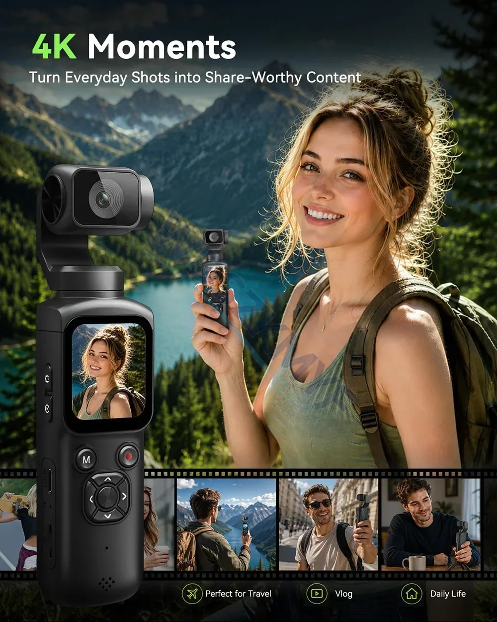 330 °   Face Track 4K Tragbare – Car Accessories Online Bewertung und Preis
