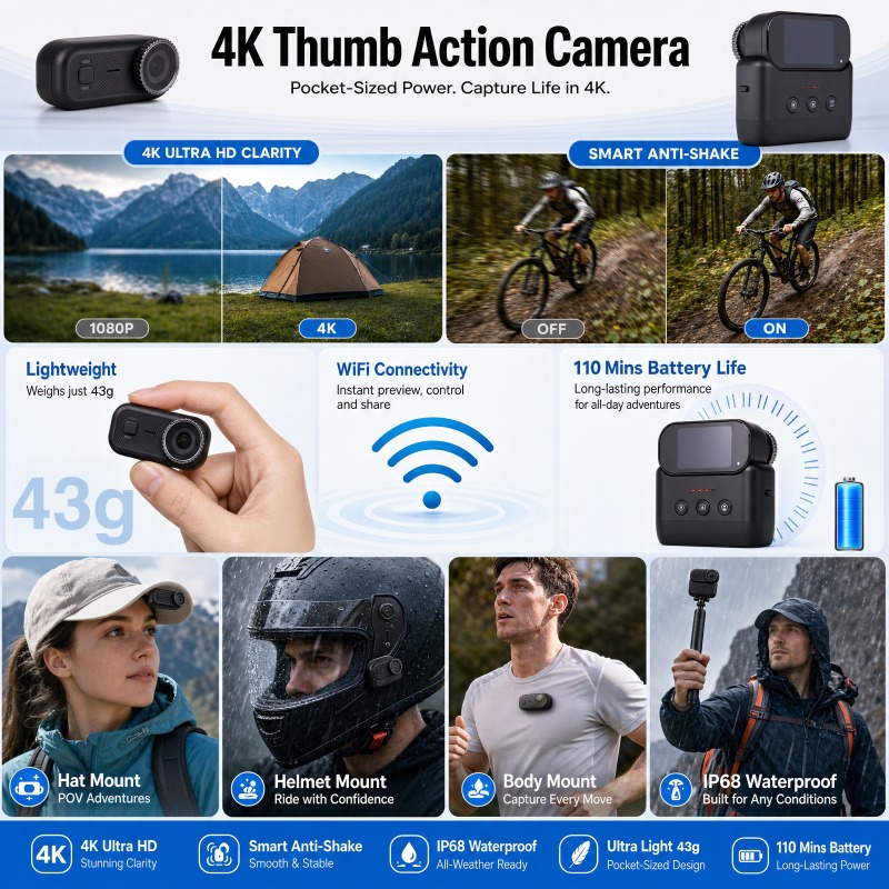 APEX Action 4K Kamera Mini POV – Car Accessories Online Bewertung und Preis