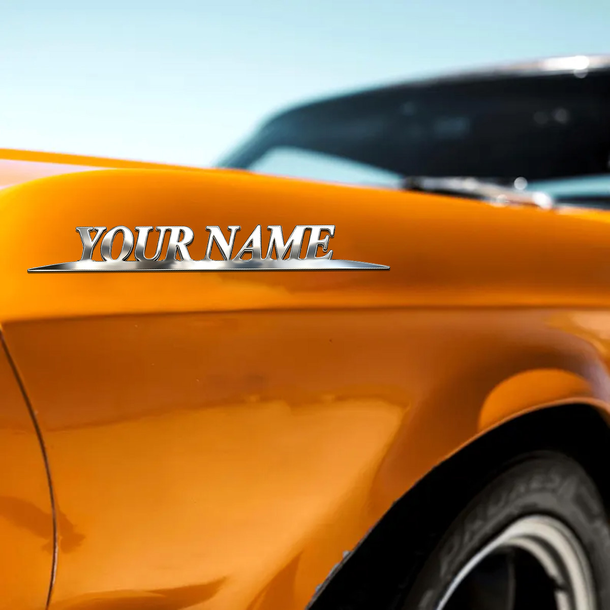 Trendige Metall-Aufkleber mit  – Car Accessories Name Bewertung und Preis