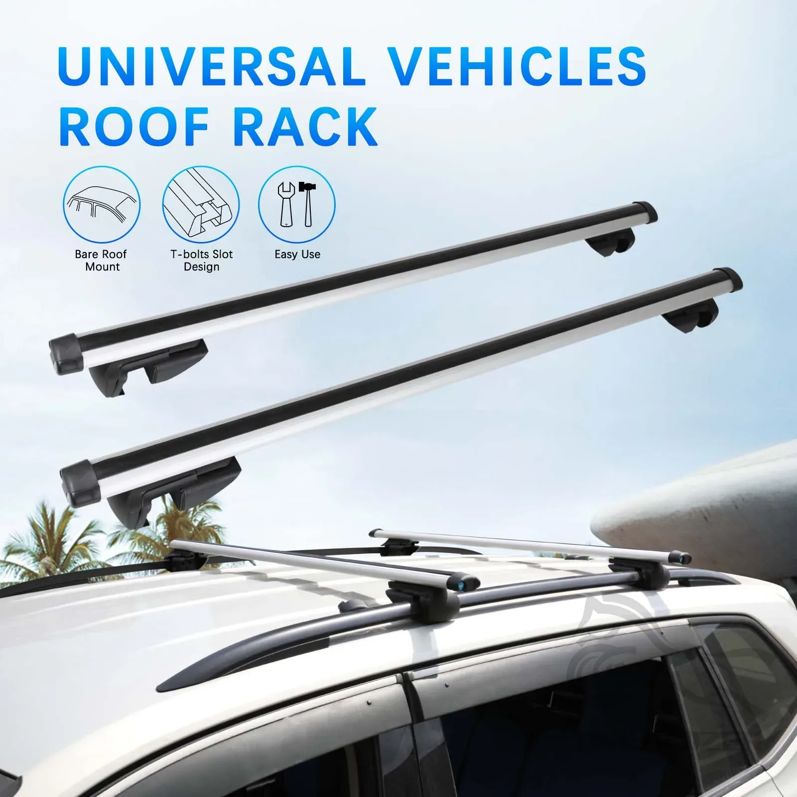48-Zoll-Aluminium-Dachträger-Q – Car Roof Rack Cross Bar Bewertung und Preis